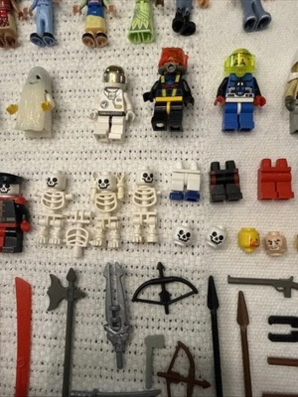 Lot Of Assorted LEGO Minifigures Minidolls Horses Body Parts Accessories